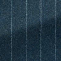 Suit - Petrol Natural Bi-Stretch s130 Wool Flannel with Chalk Stripe 5932 OMJ Clothing