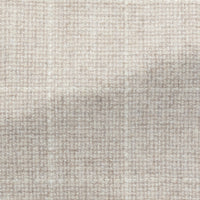Sport Coat - Sand Wool-Cashmere Basketweave with Tonal Windowpane 9053 OMJ Clothing