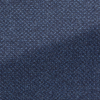 Sport Coat - Loro Piana Dark Blue Stretch Wool with Micro-Dots 9076 OMJ Clothing