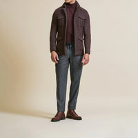 Sport Coat - Merlot Alpaca-Cotton Blend Twill 9093 OMJ Clothing