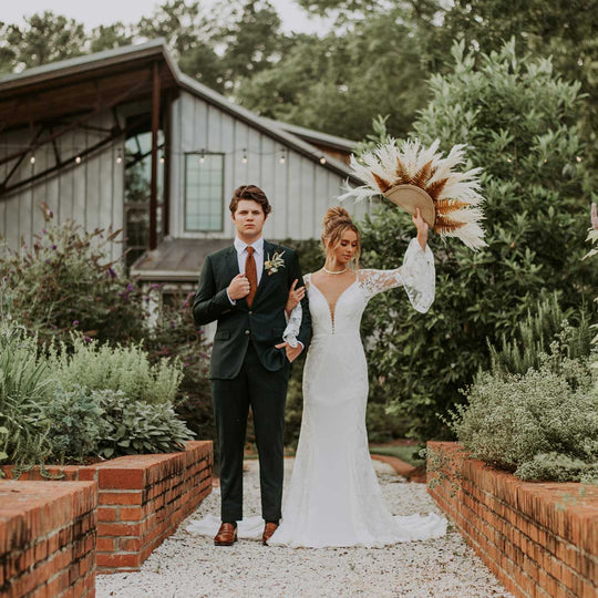 Modern Bohemian Groom's Suit Custom Made in Charlotte, NC