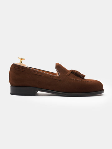 Crockett & Jones Cavendish Brown Suede Loafer with Tassle