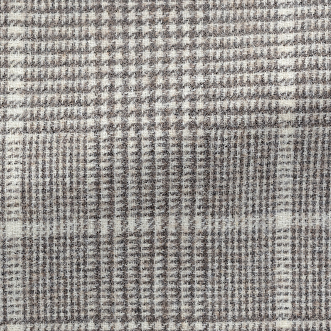 Suit - Taupe Alpaca Wool Blend w/ White Windowpane 5920