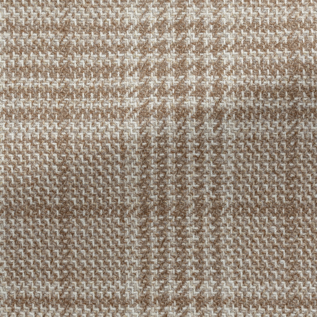 Sport Coat - Loro Piana Camel-Ivory Wool-Silk Glencheck 9085
