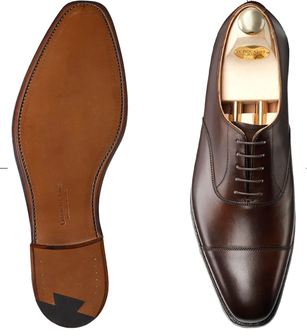 Crockett & Jones Hallam Cap-Toe Shoe in Dark Brown