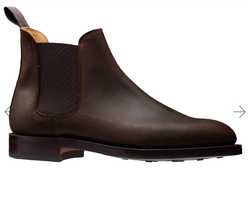 Crockett & Jones Dark Brown Suede Chelsea Boot