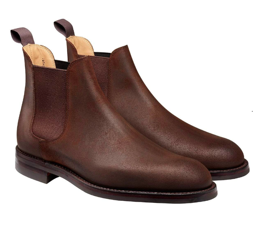 Crockett & Jones Dark Brown Suede Chelsea Boot