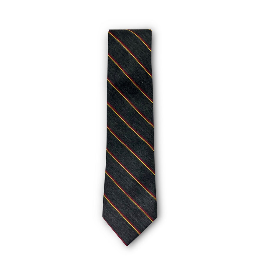 The Grey, Maroon & Yellow Stripe Tie